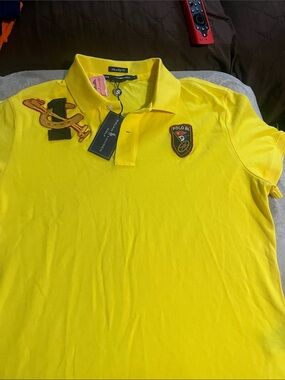 Polo by Ralph Lauren women Yellow Embroidered Polo Shirt